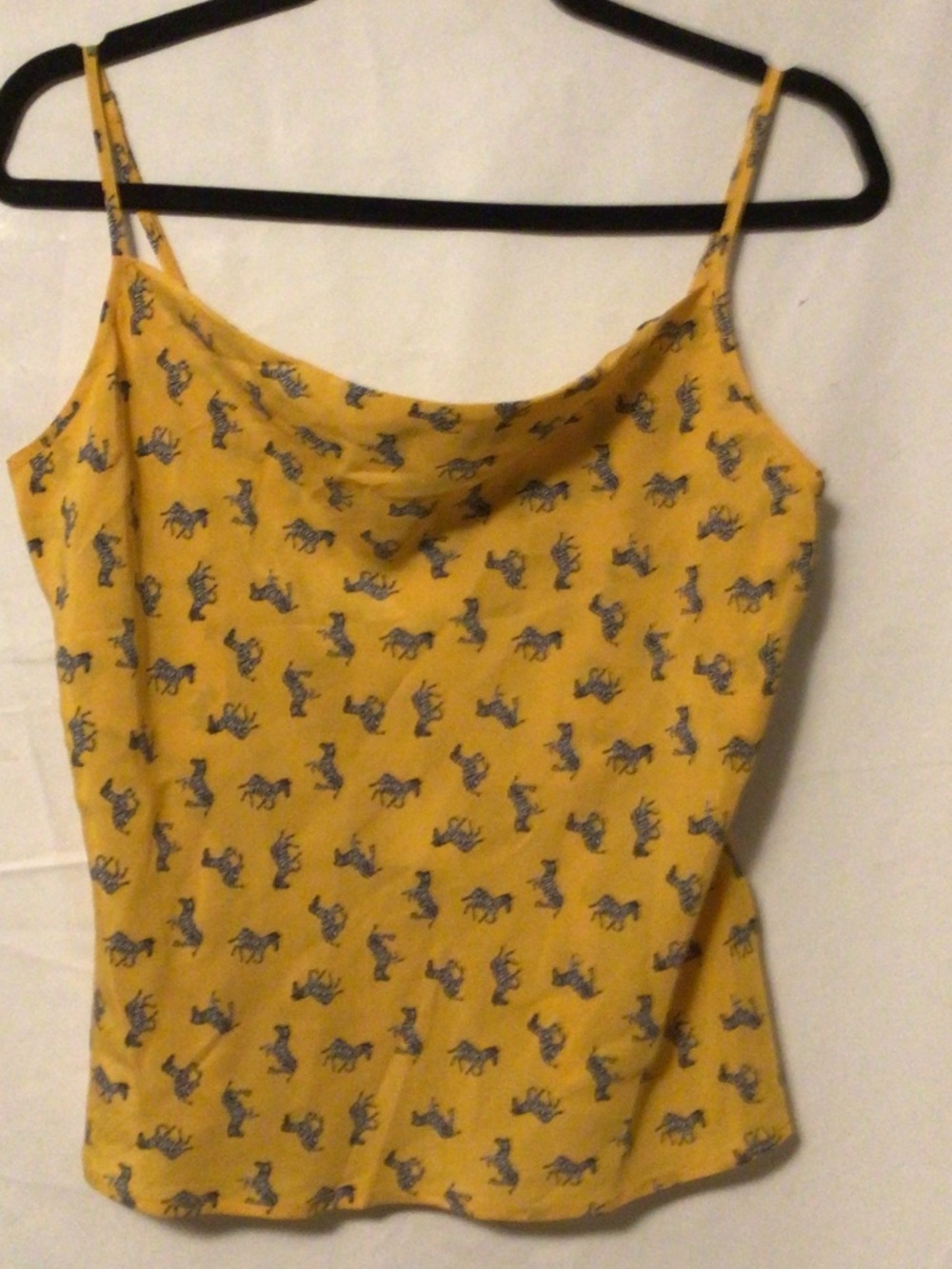 Banana Republic  silk novelty print tank top SZ S